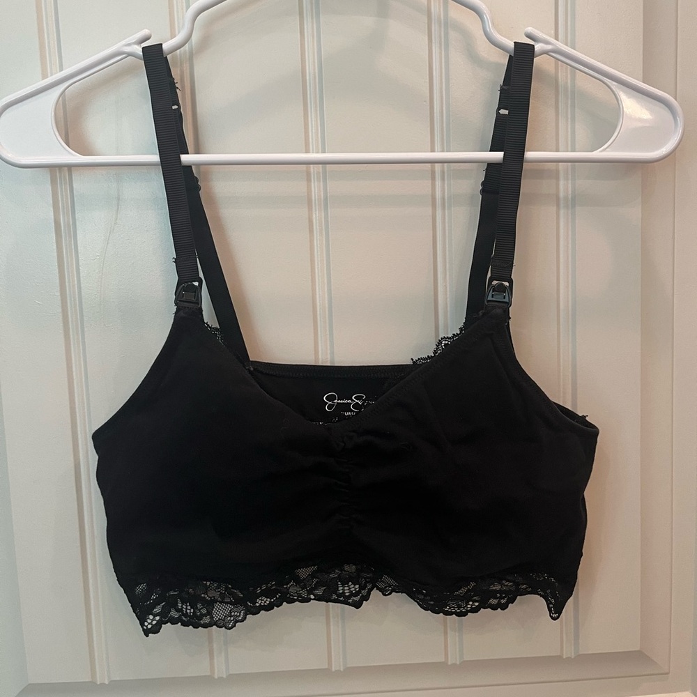 Jessica Simpson Black Nursing Lace Bralette